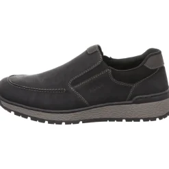 Rieker Sportliche Slipper schwarz-Herren Slipper