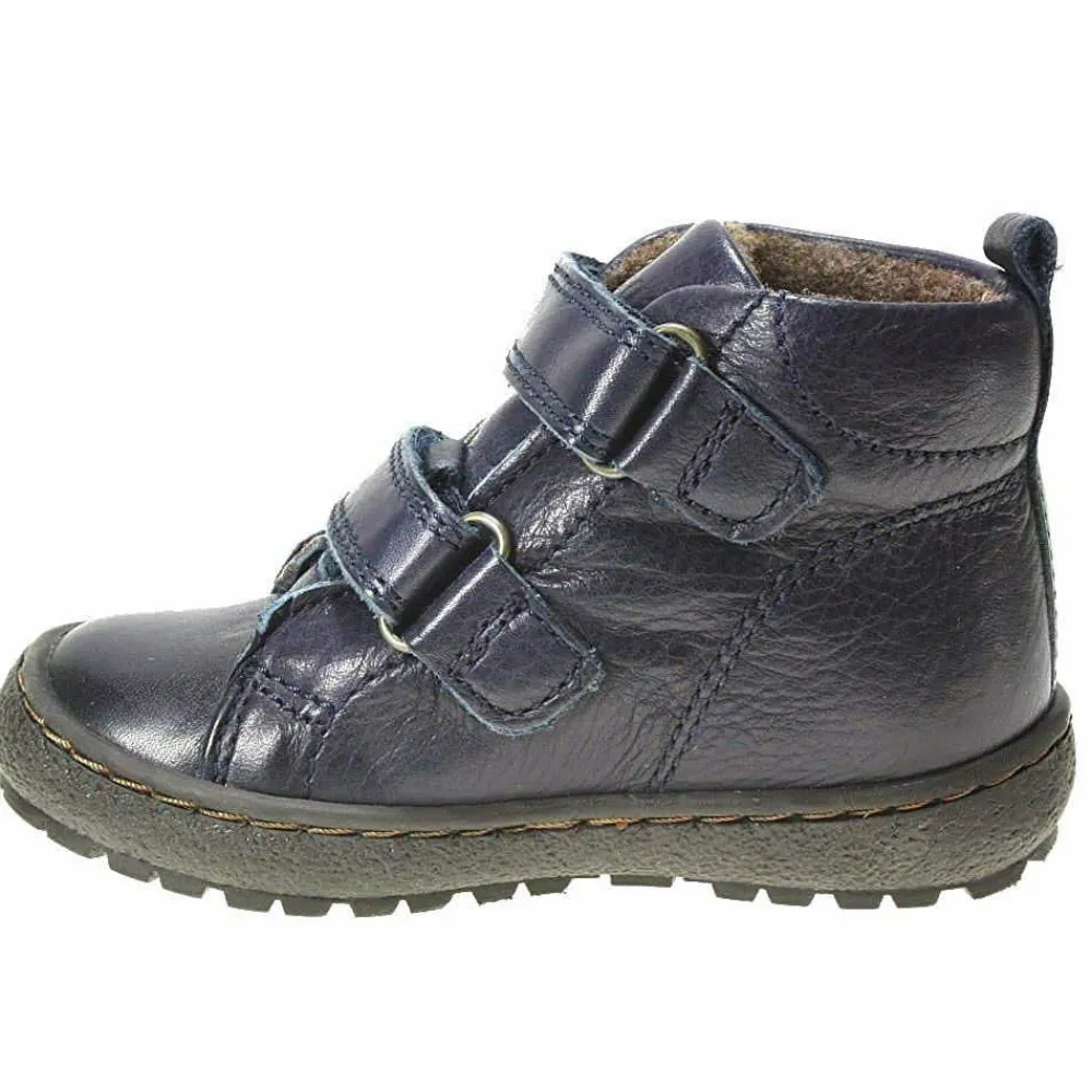 Bisgaard Stiefel Jungen blau Klett Navy-Kinder Sneaker & Schnürer