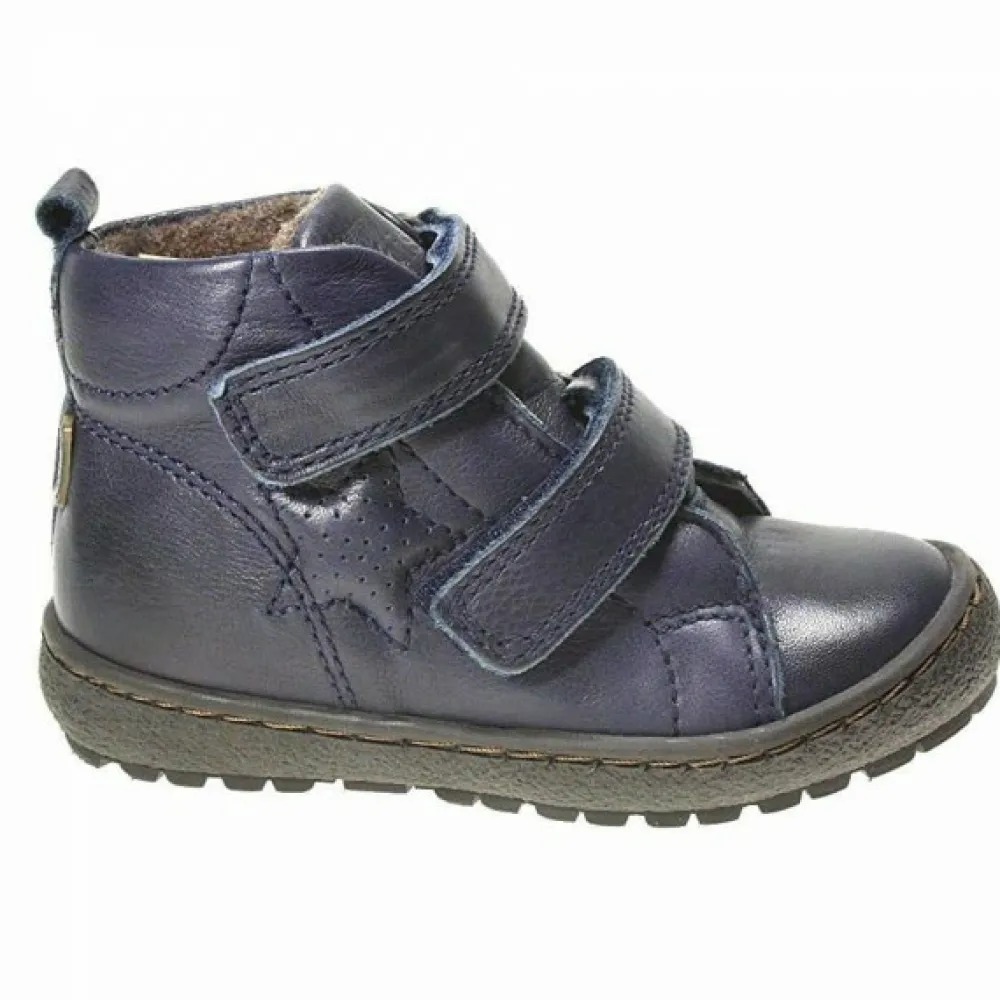 Bisgaard Stiefel Jungen blau Klett Navy-Kinder Sneaker & Schnürer