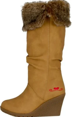 LOVENESS Stiefeletten braun Winterstiefel von-Damen Stiefel & Stiefeletten