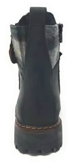 Josef Seibel Stiefeletten schwarz MARTA 52 schwarz/karo-Damen Stiefel & Stiefeletten